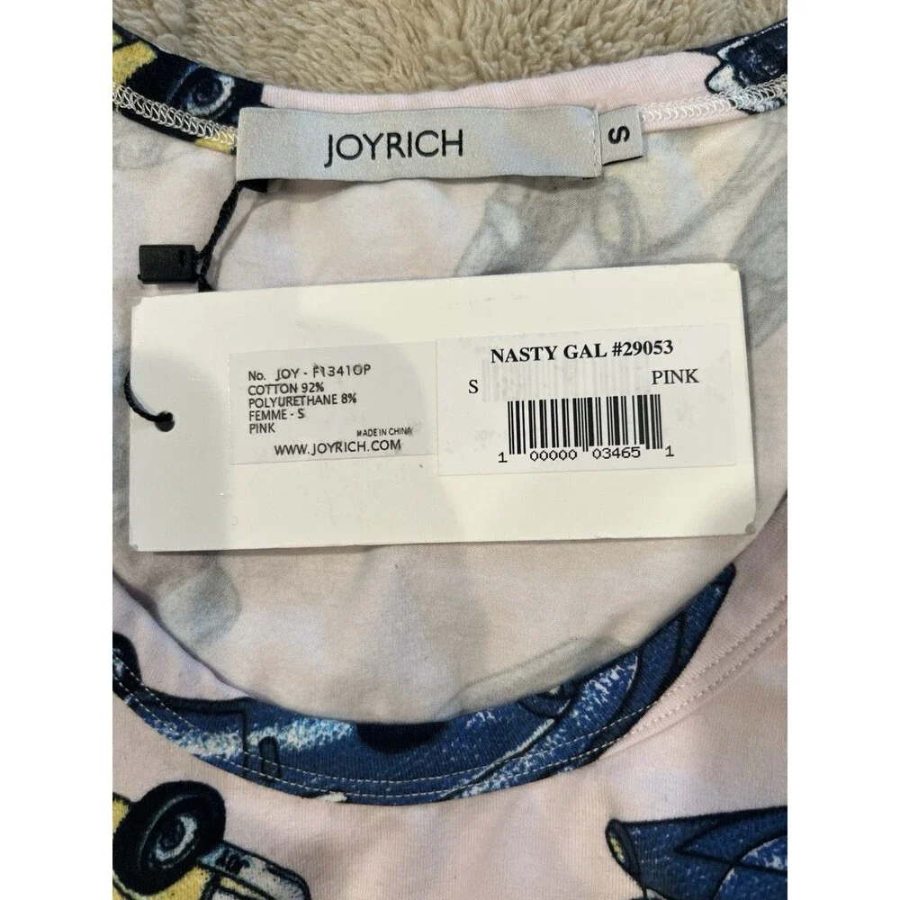 Joyrich Car Skater Pink Cotton Blend Dress Size Small - Picture 5 of 6